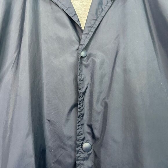 Land’s End Men’s Navy Blue Jacket Windbreaker Nylon Coat Full Snaps Size L 42-44 - Picture 5 of 11